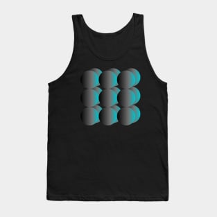 Gradient Cyan Blue Spheres Tank Top